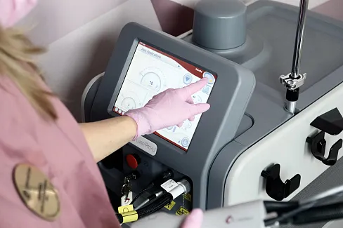 Настройка аппарата для проведения мужской лазерной эпиляции