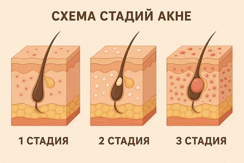 Лечение акне разных стадий